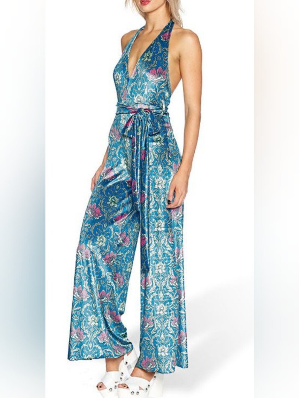 BlackMilk Divine Nouveau Velvet Jumpsuit - Picture 7 of 9